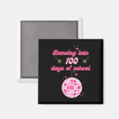 Aimant Danse Dans 100 Jours D'École Avec Disco Rose Ba (Recto/Verso)