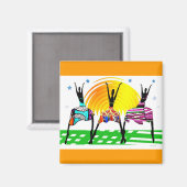 Aimant Danse d'appel des femmes africaines (Recto/Verso)