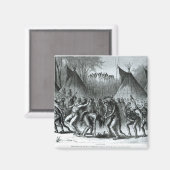 Aimant Danse de Scalp de 'Sketches of Indian Warfare' (Recto/Verso)