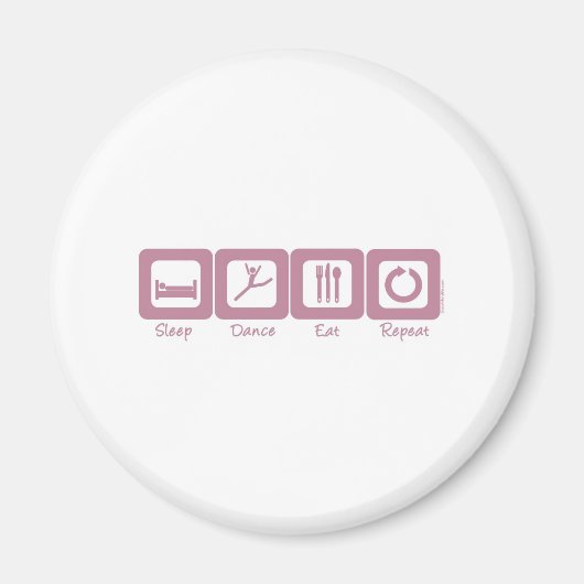 Aimant Danse du sommeil Manger Répéter (Devant)