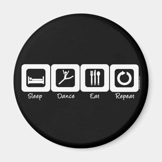 Aimant Danse du sommeil Manger Répéter (Devant)