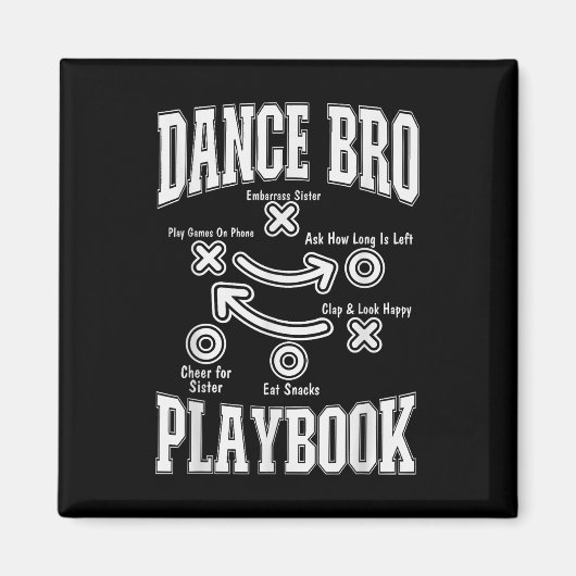 Aimant Danse Frère Playbook Comp Dansant Drôle Fier Da (Devant)