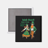 Aimant Danse Irlandaise Kick Click Danse St Patricks Day (Recto/Verso)