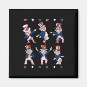 Aimant Danse Oncle Sam 4 juillet Garçons Enfants Patrioti