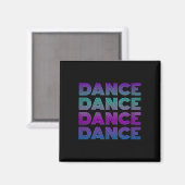 Aimant Danse Rétro J'adore Danser Danseur Adolescent Étud (Recto/Verso)