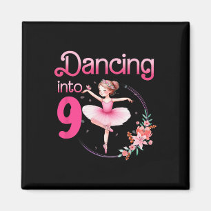 Aimant Danser en 9 Ballerina 9e Anniversaire Ballet de fê