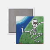 Aimant Danser Funny Skeleton Moon (Recto/Verso)