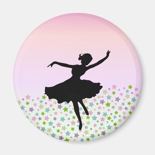 Aimant Danser parmi les étoiles - coucher de soleil rose (Devant)