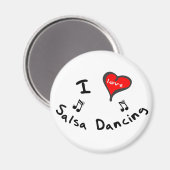 Aimant Danses de salsa - I Heart Salsa Dancing (Recto/Verso)