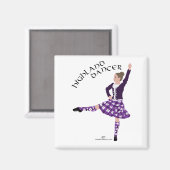 Aimant Danseur des Highlands Violet (Recto/Verso)