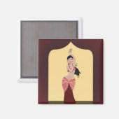 Aimant Danseur du ventre Danseur du Moyen-Orient (Recto/Verso)