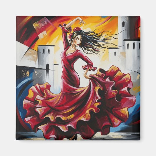 Aimant Danseur flamenco espagnol (Devant)