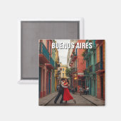 Aimant Danseurs de tango Buenos Aires Argentine Voyage (Recto/Verso)