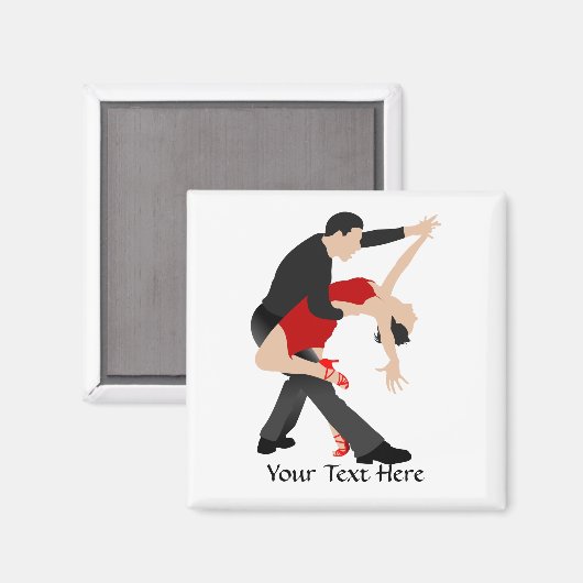 Aimant Danseurs de tango (customisés) (Recto/Verso)
