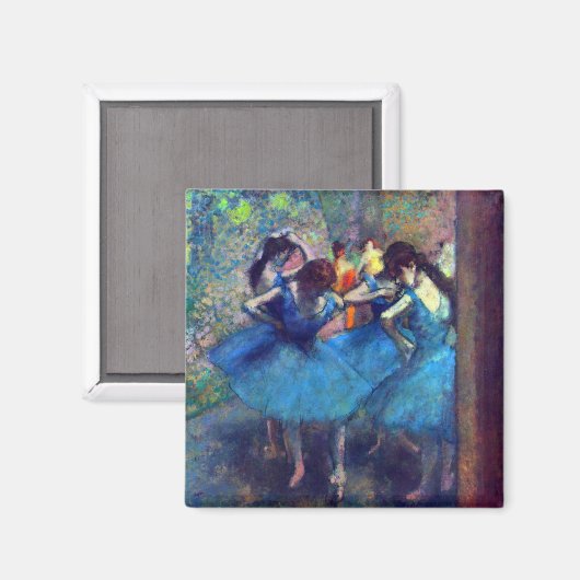 Aimant Danseurs en bleu par Edgar Degas, Ballet Art Vinta (Recto/Verso)