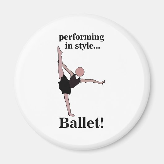 Aimant Danseuse de ballet exécutant avec style (Devant)
