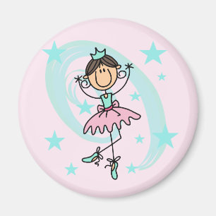 Aimant Danseuse de Ballet - T-shirts Marron et Cadeaux