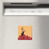 Aimant danseuse de flamenco dans une pose spectaculaire (In Situ (Lave-vaisselle))