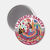 Aimant Danseuse de flamenco Espagne (Recto/Verso)