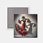 Aimant Danseuse de flamenco espagnol (Recto/Verso)