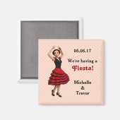 Aimant Danseuse de flamenco mignonne (personnalisée) (Recto/Verso)