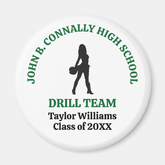Aimant Danseuse de l'équipe de drill de la Green High Sch (Devant)