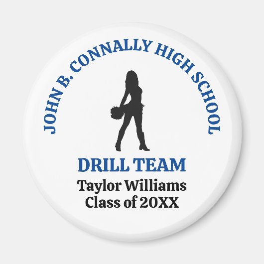 Aimant Danseuse de l'équipe de drill de l'école secondair (Devant)