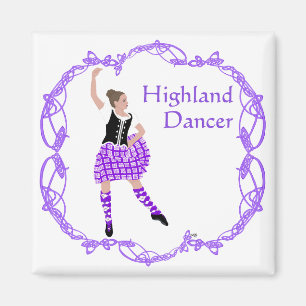 Aimant Danseuse des Highlands écossais Motif noué celtiqu