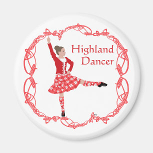 Aimant Danseuse des Highlands écossais Noeud celtique Rou