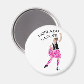 Aimant Danseuse des Highlands Rose (Recto/Verso)