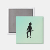 Aimant Danseuse verte la plus mignonne (Recto/Verso)