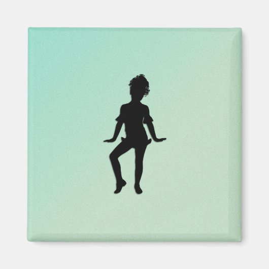 Aimant Danseuse verte la plus mignonne (Devant)