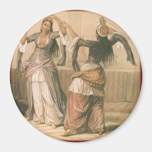 Aimant "Danseuses du ventre vintage" (Devant)