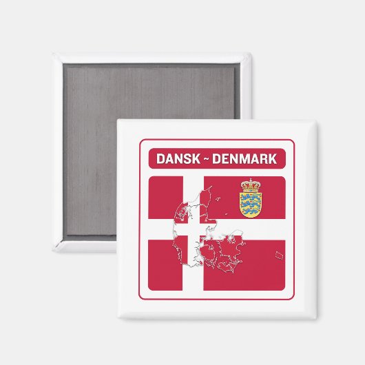 Aimant Dansk Denmark Flag (Recto/Verso)