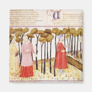 Aimant Dante et Virgile au Sommet de Purgatoire