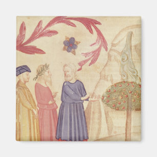 Aimant Dante et Virgile dans le paradis terrestre