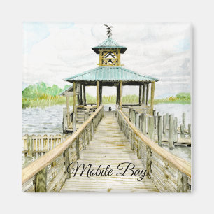Aimant d'aquarelle de dock de baie mobile