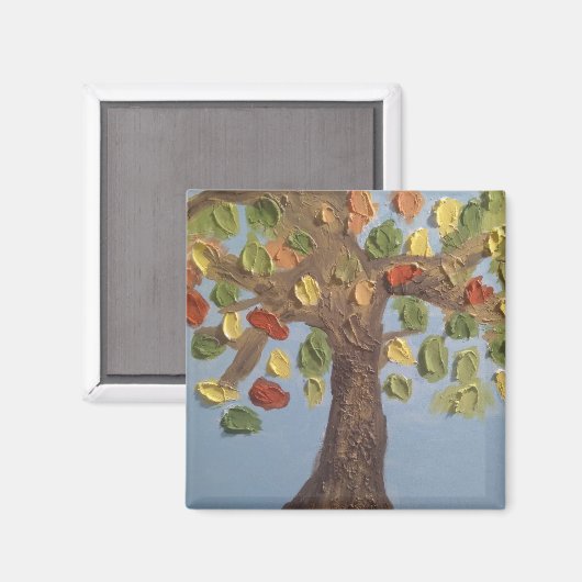 Aimant d'arbre coloré (Recto/Verso)