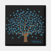 Aimant d'arbre de flocon de neige d'hiver (Devant)