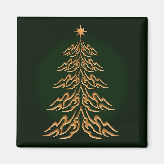 Aimant d'arbre de Noël de Bell Vert (Devant)