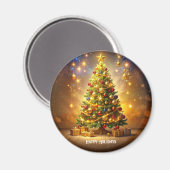 Aimant d'arbre de Noël décoré (Recto/Verso)