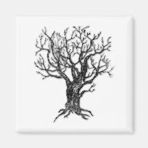 Aimant d'arbre hivernal