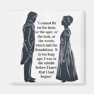 Aimant Darcy et Elizabeth Silhouette avec citation