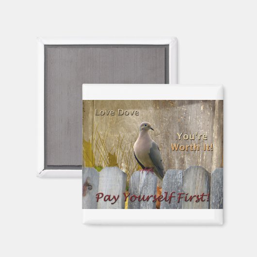 Aimant d'argent Vous payez d'abord (Recto/Verso)