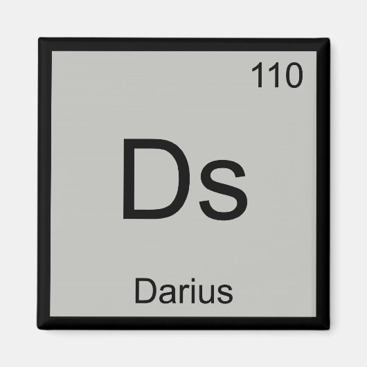 Aimant Darius Nom Chimie Élément Tableau Périodique (Devant)
