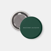Aimant Dark Green Minimalist Plain Modern Aesthetic Look (Recto/Verso)