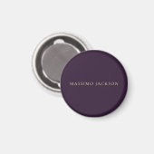 Aimant Dark Purple Minimalist Plain Modern  (Recto/Verso)