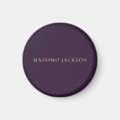 Aimant Dark Purple Minimalist Plain Modern  (Devant)
