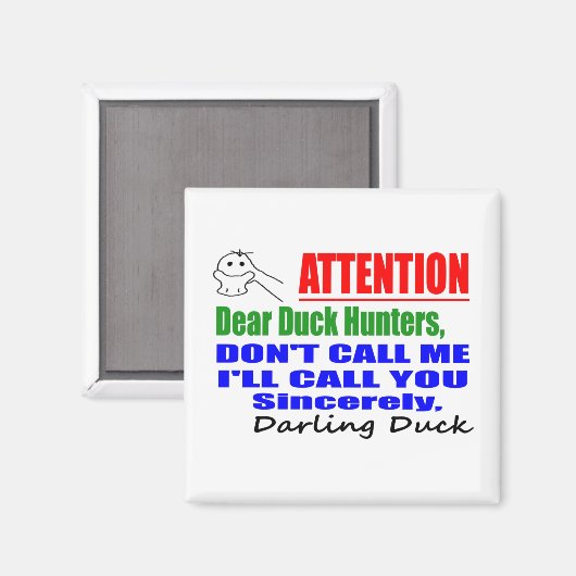 Aimant Darling Duck ne m'appelle pas (Recto/Verso)