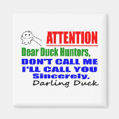 Aimant Darling Duck ne m'appelle pas (Devant)